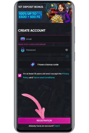 Cricket Road casino registration form UK